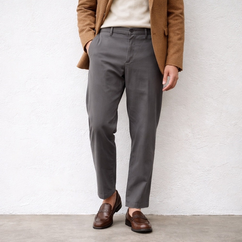 NWT Dockers Saturday Khaki Chino 36x32 Dark Gray Classic Fit Old Money Aesthetic